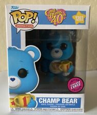 Funko POP! Care Bears 40th Champ Bear  Flocked Chase #1203 Protector
