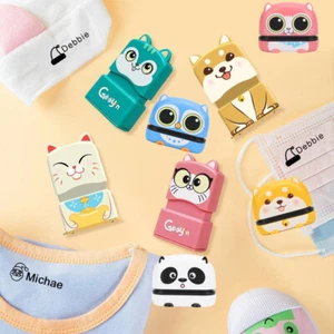 Custom Personalised Name Stamp for Child, Self Inking Clothes Labelling ha52 - Picture 1 of 23