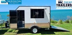 AUSTRALIAN Made 12x6 Enclosed 1800kg ATM Toy Hauler Trailer 1.9m H Duragal Disc - Picture 1 of 14