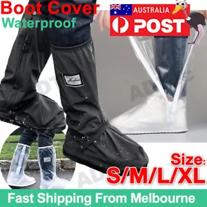 Waterproof Boot Gear Reusable Overshoe Rain Shoe Covers Anti-slip Shoe Cover - Picture 1 of 14