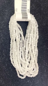 Hank von 9/0 geschliffenen kleinen Perlen - Satin weiße Margola - Bild 1 von 2