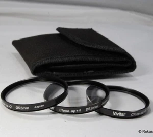 Vivitar 52mm kit +1, +2, +4  Filter macro close-up lens set - Picture 1 of 1