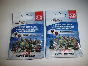 Lot of 2 DISNEY INFINITY Power Disc Packs 2.0 Marvel Super Heroes Sealed 4 Discs - Picture 1 of 1