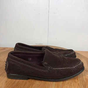 Tods Shoes 37 Womens 7 Driving Loafers Brown Velvet Slip On Classic Career - Picture 1 of 11