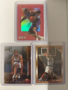 Vince Carter RC Lot of 3 Topps, Topps Finest, and Hoops Skybox '00 Skyview 
