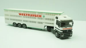 Herpa LKW Modell 1:87 / H0 - MB Mercedes Benz Viehtransporter Westfleisch/5D 804 - Bild 1 von 4