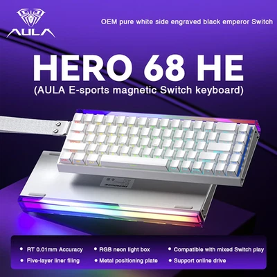HERO 68HE Magnetic Switch Keyboard Rapid Trigger 8K Return Esports Gamer Keyboar - Image 1 of 4