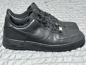 Nike Air Force 1 Low Men's Sneakers Triple Black Leather Size 11 US - Picture 1 of 23