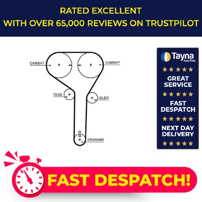 Timing Belt fits LEVC eCity 1.5 2017 on B3154T Gates Genuine Quality Guaranteed - Image 1 of 4