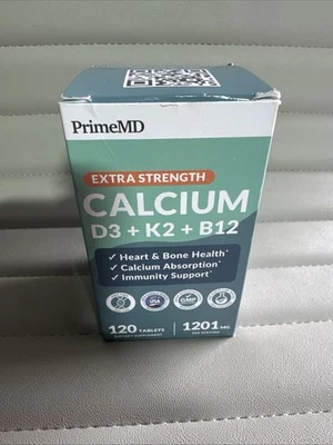 Cálcio 4 em 1 1201mg com vitamina D3 K2 B12, 120 comprimidos validade 06/2027 - Imagem 1 de 4