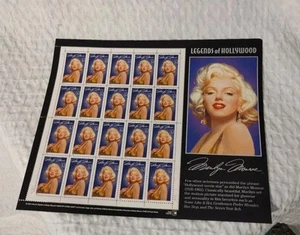 US Sc #2967 32¢ Marilyn Monroe Legends of Hollywood sheet of 20 stamps - Picture 1 of 3
