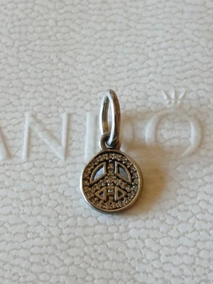 Original Pandora Element, Charm,  Peace, Zirkonia, retired - Bild 1 von 4