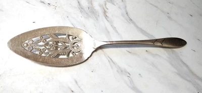 Oneida Community Lady Hamilton silver plate solid pierced pie server - Image 1 of 3