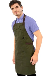 Chef Apron – Denim or Twill - Cotton Straps - Smart Pockets - Chef, Cook, Barber - Picture 1 of 55