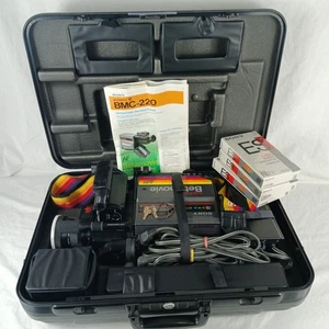 VINTAGE SONY BETAMOVIE BMC-220 CAMCORDER COMPLETE ORIGINAL CASE FULLY TESTED SEE - Picture 1 of 23