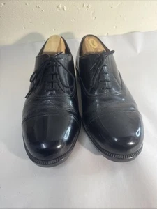Ejército Británico Militar MOD Cuero Negro Oxford Servicio Vestido Desfile Zapatos Reino Unido 10 - Imagen 1 de 9