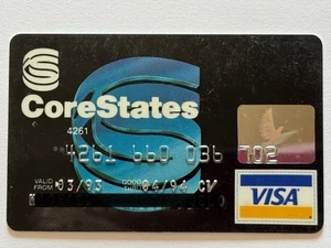CoreStates Credit Card▪️Expired in 1994▪️Vintage▪️Unsigned▪️USA▪️Collectible - Picture 1 of 2