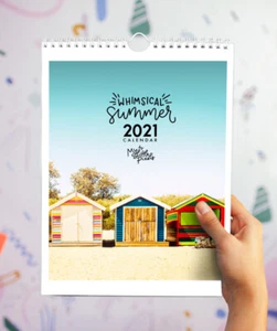 Brighton Beach Melbourne 2021 A4 wall calendar art calendar designer travel - Picture 1 of 4