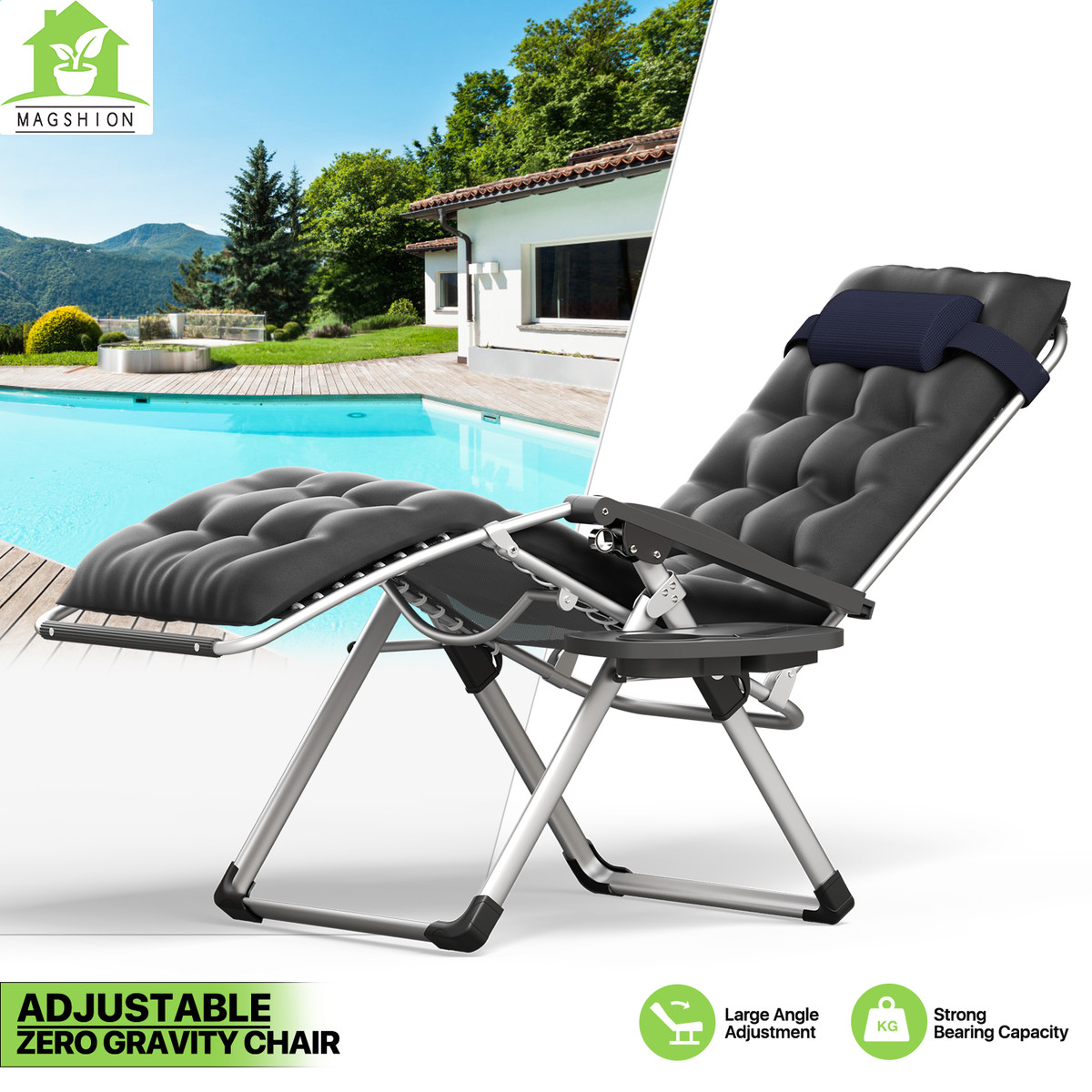 Outdoor Chair Gravity Set Pack Adjustable Folding Lounge