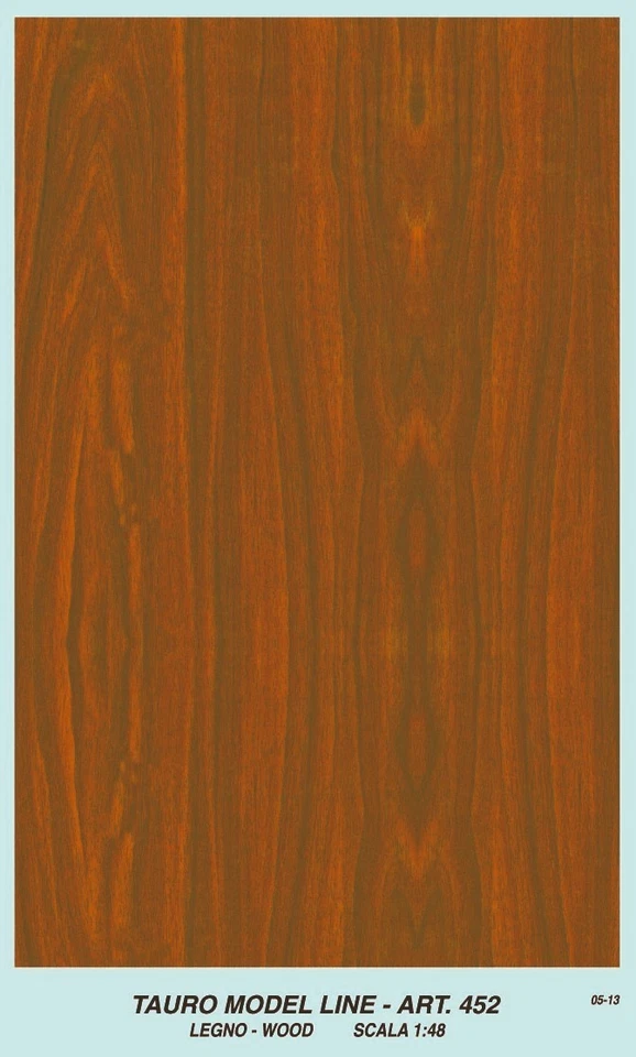 TAURO MODEL TM452 FOGLIO TIPO LEGNO SCURO SCALA 1:48 - Immagine 1 di 1