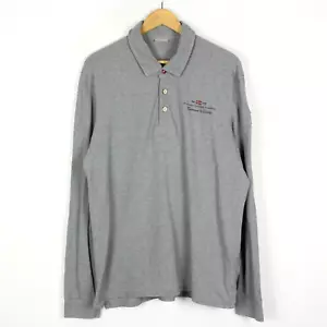 Napapijri Hombre Rugby Camisa Talla XL Cuello Manga Larga Algodón Gris me8230 - Imagen 1 de 7