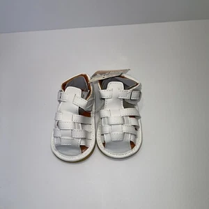 Baby Fashion Leather Brown Sandals Size 0-6 Mo Strappy Infant Toddler Shoes - Picture 1 of 14