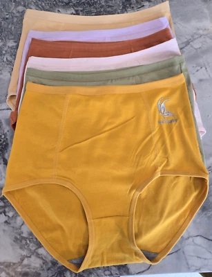 Juego de bragas superiores Butterfly Control/6; ladrillo, beige, amarillo, verde, rosa, melocotón; mediano; NUEVO Foto 1 de 4