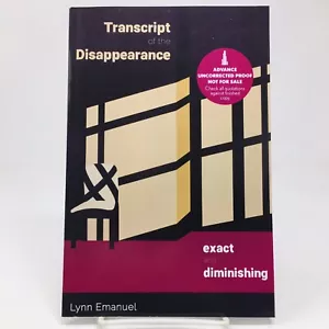 Transcript of the Disappearance Exact and Diminishing ARC by Lynn Emanuel Poetry - Imagen 1 de 5