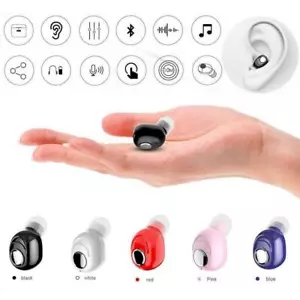 Mini Wireless Bluetooth Earbuds In-Ear Stereo Earphones Sport XMAS B1W3 F9P7 - Picture 1 of 17