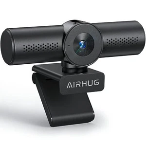 2K Webcam w/ Noise Canceling Mics, USB, Plug & Play Privacy Cover 71° Wide-Angle - Picture 1 of 6