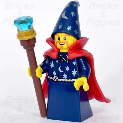 LEGO® Magic Wizard Minifigure with Staff & Red Cape Genuine LEGO Castle Theme - Image 1 of 3