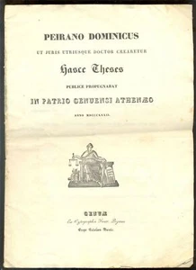 Peirano dominicus ut juris utriusque doctor crearetur hasce .. 1832 - TMV - Imagen 1 de 1