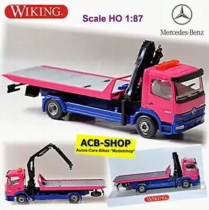 Mercedes Benz Atego 1217 Carro Attrezzi + Gru Telemagenta 1:87 Wiking 63603 - Foto 1 di 8