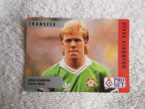 Pro Set Football League 1991 "STEVE STAUNTON" #2 Aston Villa Trading card - Picture 1 of 2