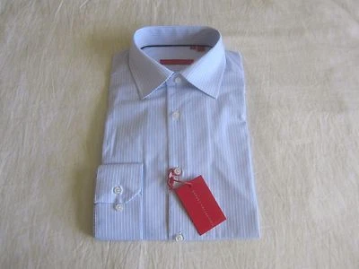 Report Collection Stripe Cotton Men's Dress Shirt Blue 15.5|34-35  $98.00 NWT - Image 1 of 4