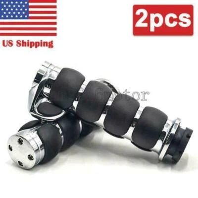 1" Chrome Handle Bar Hand Grips For Suzuki Intruder VS 700 750 800 1400 1500 Foto 1 de 4