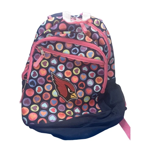 Arizona Cardinals Heart Backpack - 16 inches x 22 inches x 5 inches Pink Blue Cover
