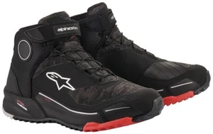 Alpinestars Cr-X Drystar Size 10 Motorcycle Shoes Waterproof Schwarz-Camo-Rot - Picture 1 of 3