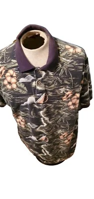 Summa Polo XXL Men Multicolor Tropical Print Short Sleeve 100% Cotton - Image 1 of 4