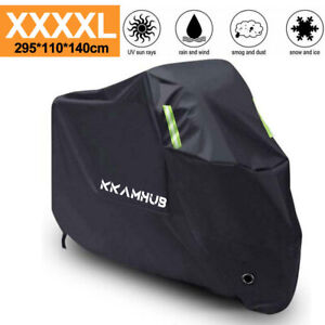 4XL Motorcycle Cover Large Bike Outdoor Rain Dust Protector UV Proof Waterproof