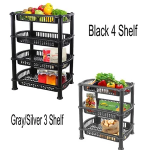 Küche 3/4 Ebenen Lebensmittel Gemüse Aufbewahrung Caddy Regal Organisieren Obst Wagen Korb Ständer - Bild 1 von 14