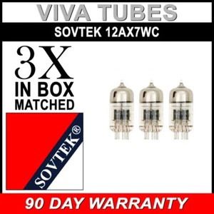 Gain Matched Trio (3) Sovtek 12AX7WC 7025 ECC83 Vacuum Tubes - Brand New - Picture 1 of 1