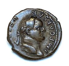 ANCIENT ROMAN SILVER DENARIUS - VESPASIANUS 69-79 AD. NICE PORTRAIT, SCARCE! 
