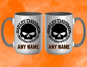 Personalisierter Harley Davidson 15 Unzen Kaffeebecher - Bild 1 von 1
