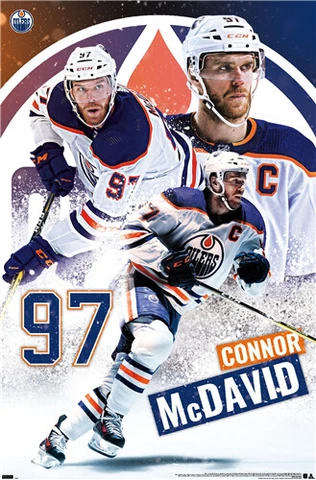 Connor McDavid SUPERSTAR Edmonton Oilers 2022-23 NHL Hockey 22x34 Wall POSTER Cover