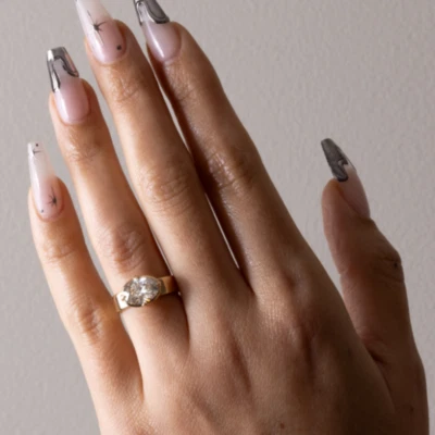 Diamond Wedding Ring 14k Yellow Gold 2.00 Carat Oval Cut Lab Created IGI  - Image 1 of 4