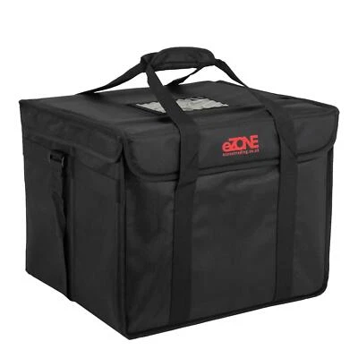 EZONE Lebensmittelzustelltasche eingebauter Einsatz klappbar isoliert 17x15x14"" Pizza zum Mitnehmen schwarz