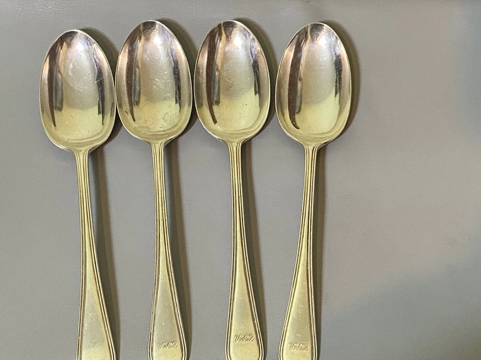 CPR Canadian Pacific Railway Elkington Montreal Silver Plated 4 Large Spoons - Image 1 of 4