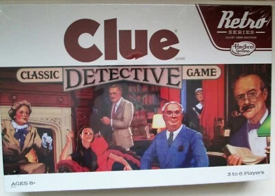 CLUE Retro Series 1986 Edition Game New Sealed Classic Detective Game Family  - Image 1 of 3