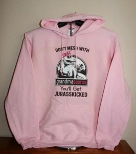 DON'T MESS WITH grandmasaurus You'll Get JURASSKICKED Hoodie Sweatshirt, L, Pink - Bild 1 von 7
